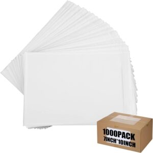 Geetery 1000 Pcs 7"x10" Packing List Envelopes Clear Self-Adhesive Bulk | Shipping Label Sleeves for Mailing, Waterproof Pouches Protect Packing Slips, Clear Window, Bulk for Ecommerce Warehouse