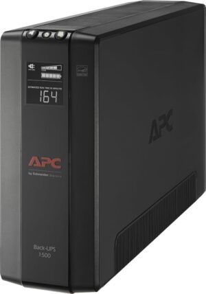 APC UPS 1500VA/900W, LCD, AVR, UPS Battery Backup & Surge Protector BX1500M | Back-UPS Pro 1500VA UPS for home offices. 10 outlets, surge protect, UL cert, 68-min runtime (@100W) for PCs & workstations