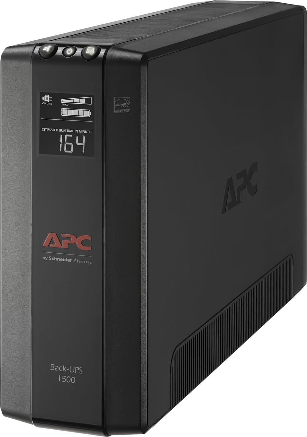 APC UPS 1500VA/900W, LCD, AVR, UPS Battery Backup & Surge Protector BX1500M | Back-UPS Pro 1500VA UPS for home offices. 10 outlets, surge protect, UL cert, 68-min runtime (@100W) for PCs & workstations