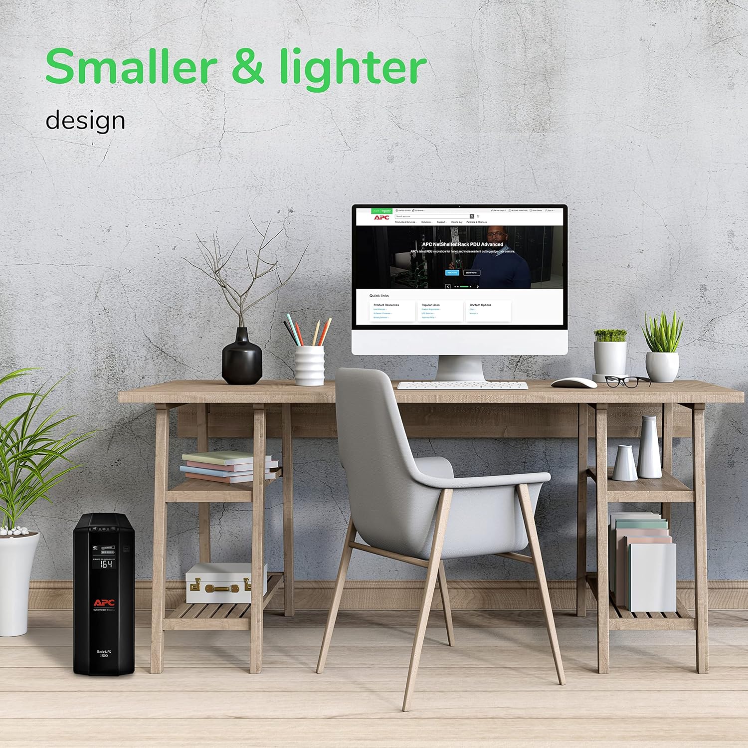 APC UPS 1500VA/900W, LCD, AVR, UPS Battery Backup & Surge Protector BX1500M | Back-UPS Pro 1500VA UPS for home offices. 10 outlets, surge protect, UL cert, 68-min runtime (@100W) for PCs & workstations - Image 6